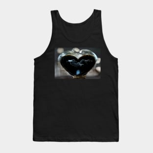 Black Broken Heart Art in Sunset /  Broken Hearts Unwind Designs Tank Top